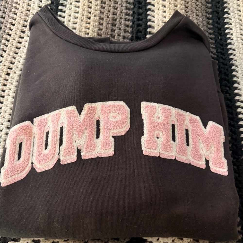Angel Kiss Black Sweatshirt with Pink Lettering